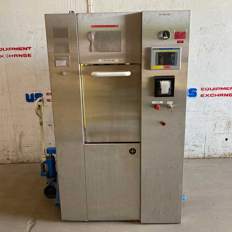 Stainless steel industrial machine primus autoclave sterilizer in a warehouse setting