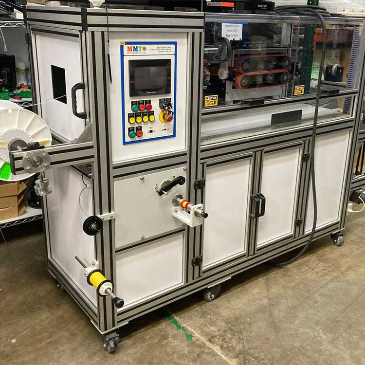 used mmbt 32 carrier medical braider in a warehouse